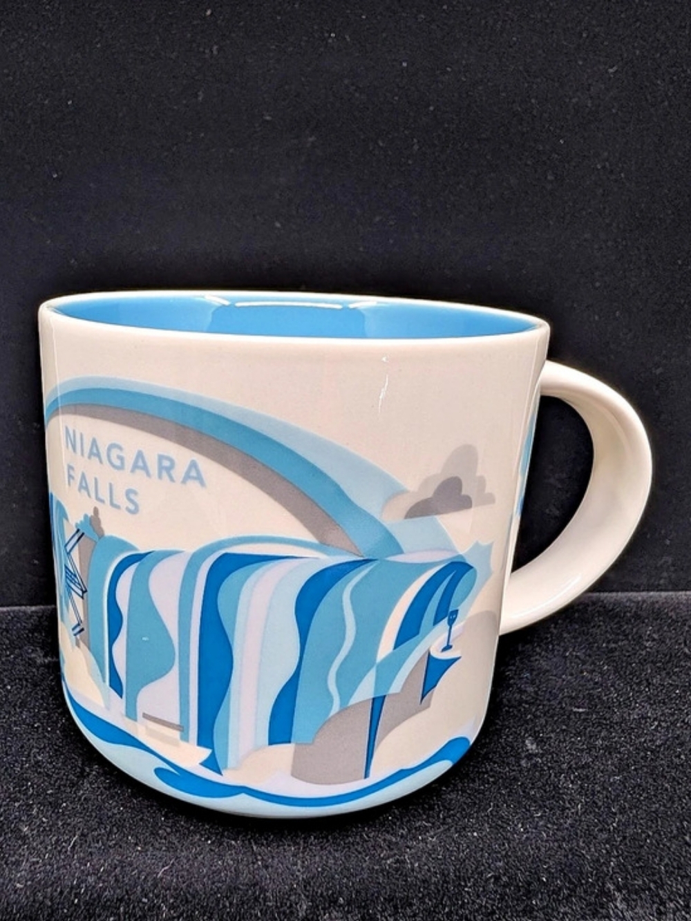 Starbucks Niagara Falls You Are Here Collection Ceramic Mug White & Blue 2014